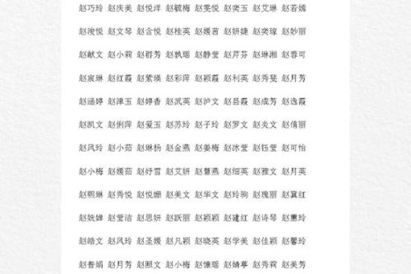 赵姓女孩名字大全-赵姓女孩起名字大全-赵姓名字大全姓名